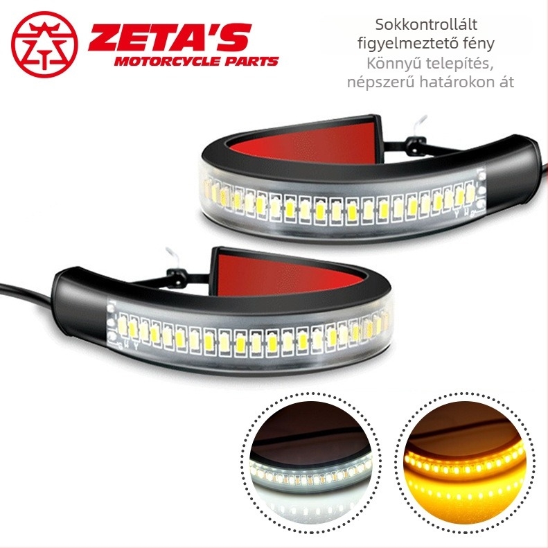 Motorkerékpár LED lengéscsillapító fénycsík irányjelző és fényjelző, 12V, 2W, LED 3014, élettartam 50 000 óra