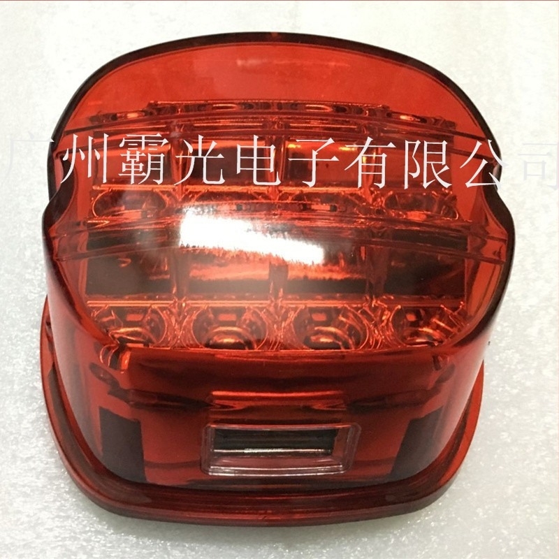 LED hátsó lámpa Harley-motorkerékpárhoz, BGW modell, 12V, műanyag ház