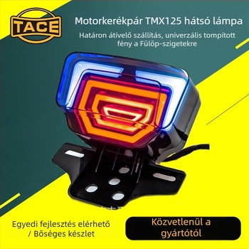 Motorkerékpár LED fényszóró, irányjelzőkkel és hátsó fény/fékfénnyel, 12V, TMX-155 modell, ABS ház