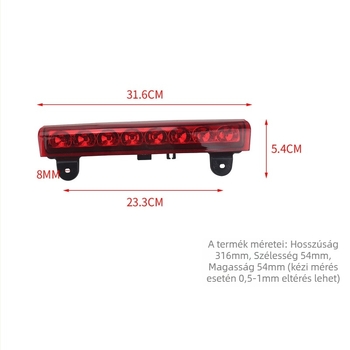 Felső pozíciós féklámpa ABS 12V Chevrolet Suburban 1500 (2000–2006) és GMC Yukon számára | Modellek: 15152704, 15170955, 15749621, 15767410, S47001