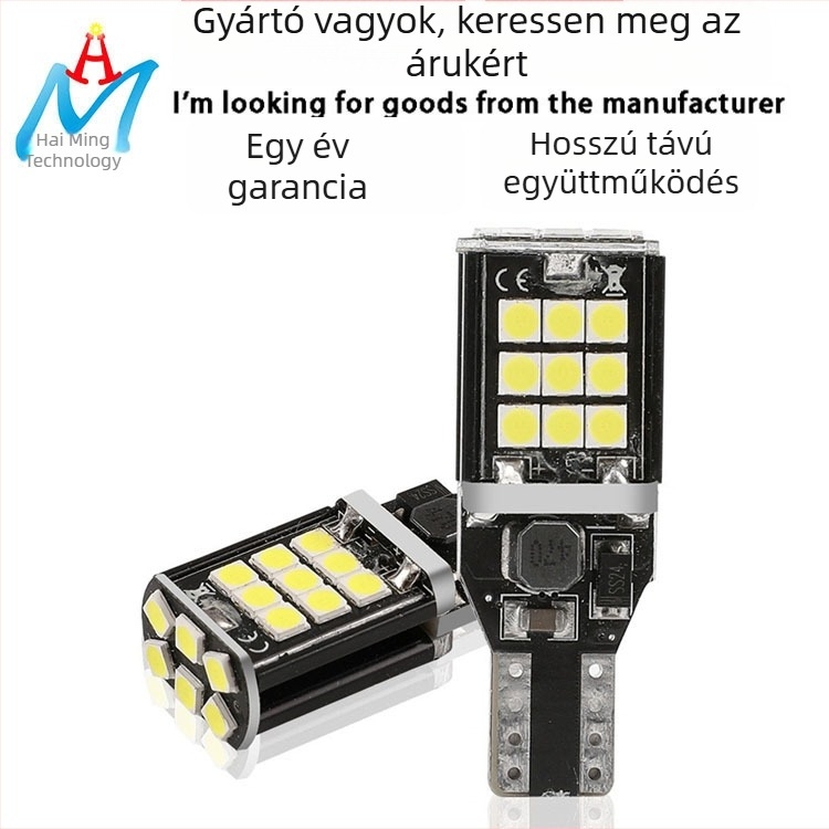 Autó LED fék- és irányjelző lámpa, nagy fényerő, 24SMD 3030 LED-ek, T20, tolató fény