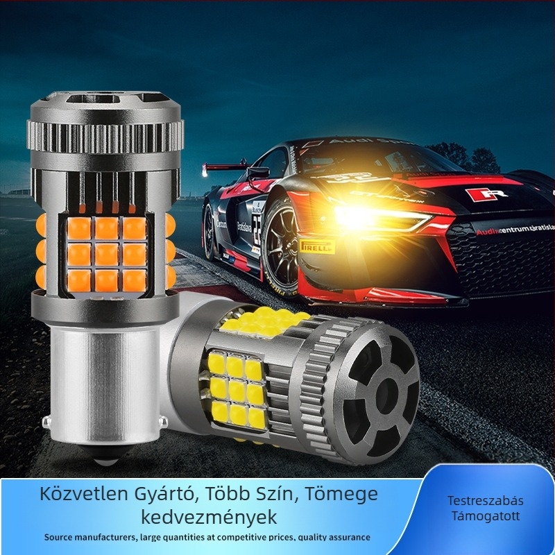 36 SMD LED autó jelzőfény, anti-flicker dekóderrel, féklámpa és hátrameneti lámpa, kompatibil 1156/1157/7440/7443