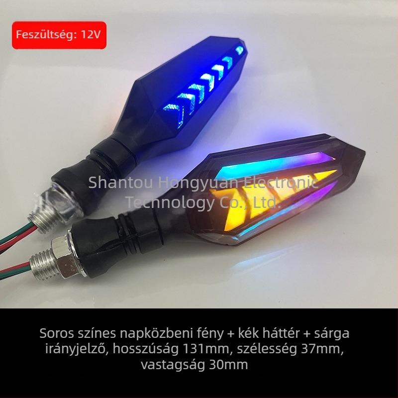 Motorkerékpár LED irányjelző lámpa DRL és féklámpa, 12V, Modell 030, élettartam 10000 óra, motorkerékpárok/terepjárók/robogók számára