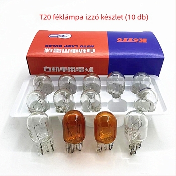T20 autóhátsó világítási izzó, 12V, monofilament és dupla filament, index- és helyzetlámpa, 5/21W