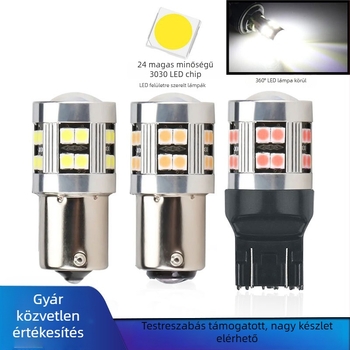 Autó LED féklámpa, kompatibil 1156/1157/7440/7443, 12V, 3W, 6500K