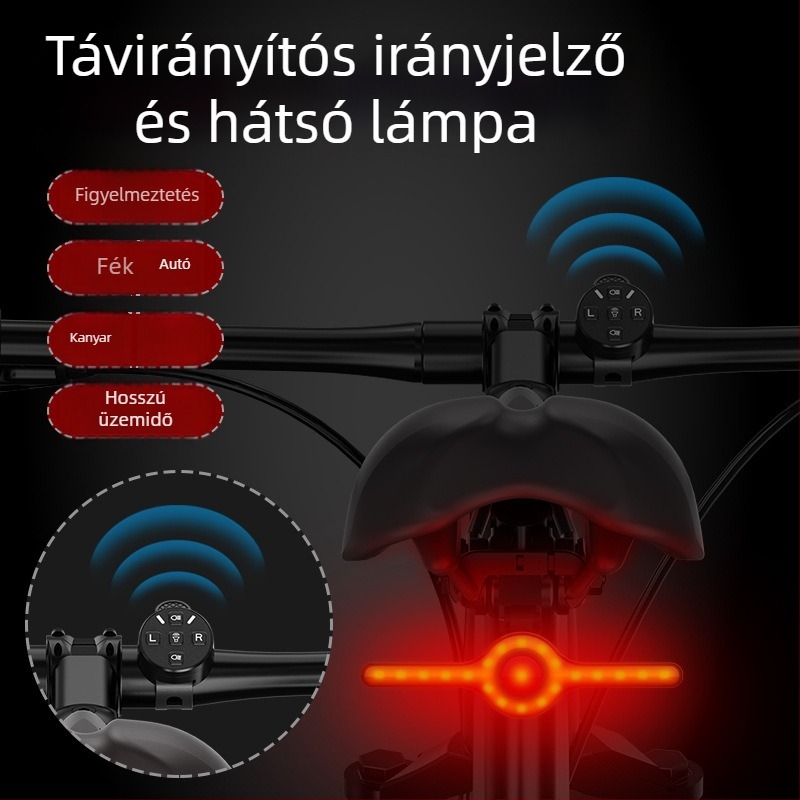 ANYBIKE Vezeték nélküli távirányítós hátsó lámpa fékérzékelővel, hegymászó- és országúti kerékpárokhoz