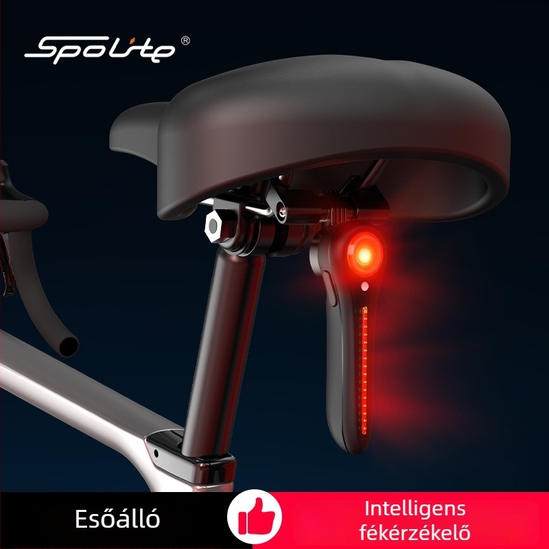 Spolite T24 – MTB hátsó fény fékhez, újratölthető, út- és hegyi kerékpározáshoz