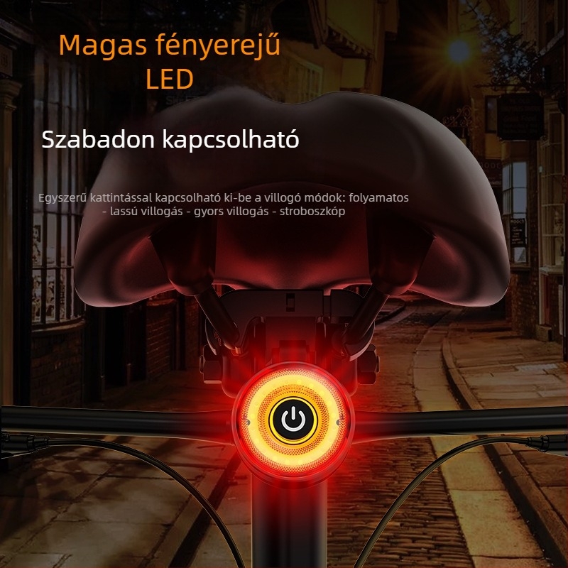 MANGELEYES Fék-szenzoros hátsó lámpa terepkerékpárhoz — alumíniumötvözet, testreszabható