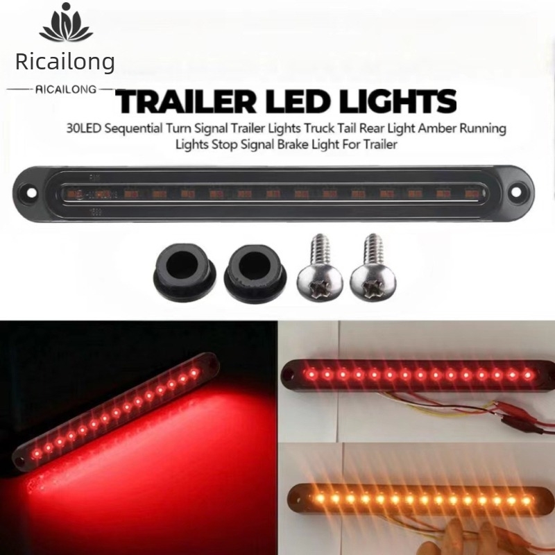 Kamion hátsó LED lámpa folyóvíz effektussal, kanyarjelző, 10-30V, LED 2835, ABS ház