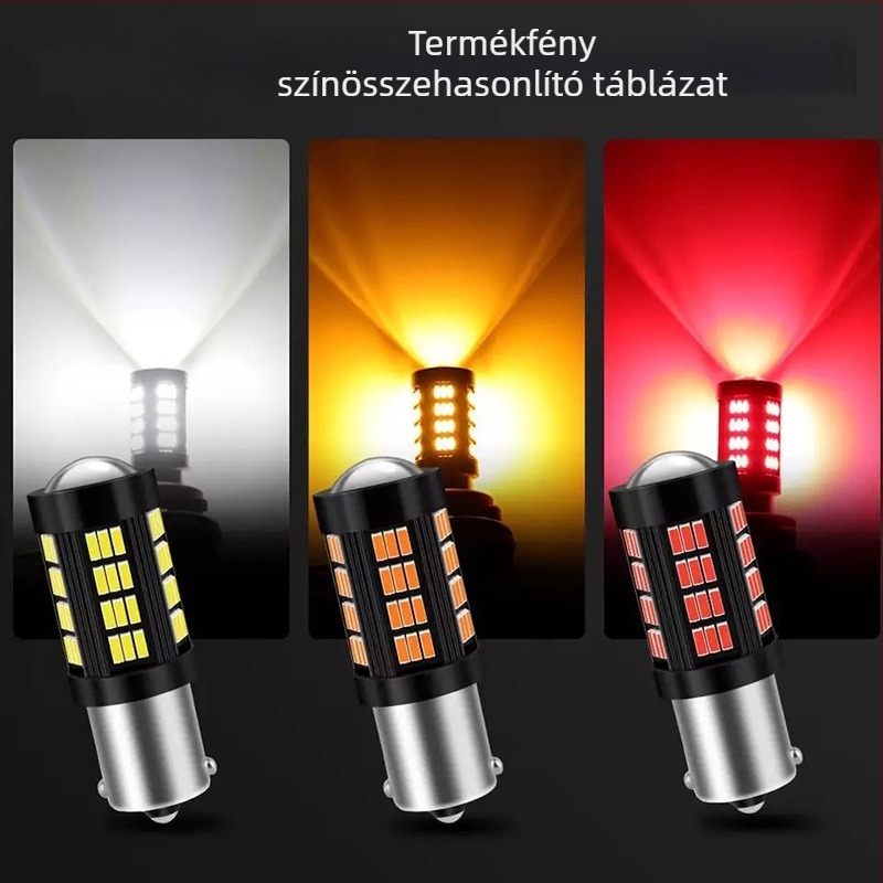 Autó LED fény: fék-, tolató- és kanyarjelző fény, 1157-4014-66SMD, 12-20V, 700 lm, 6000–6500 K