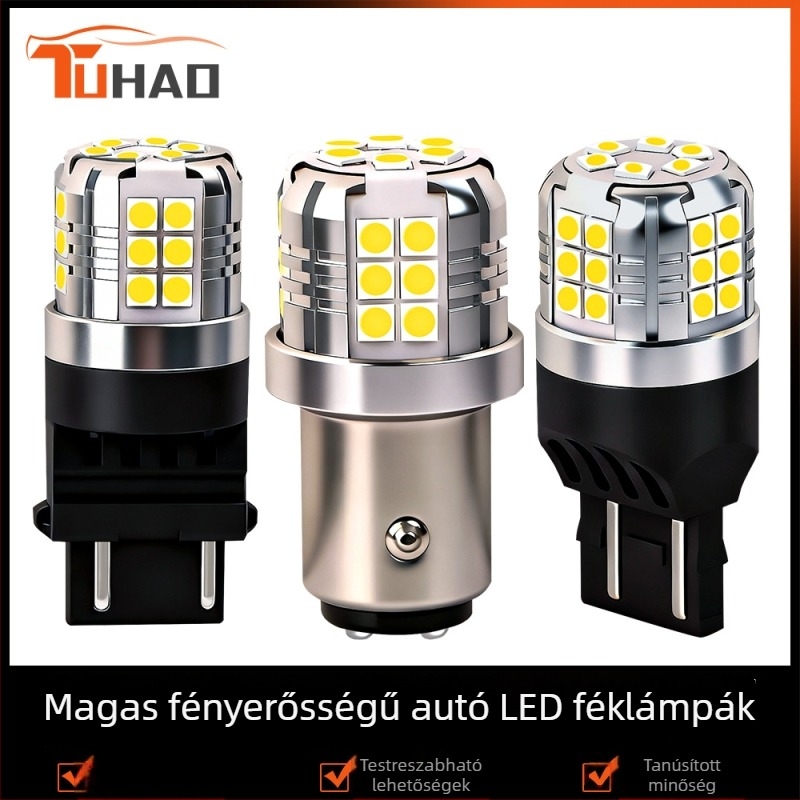 Autó LED hátrameneti fény 3157 30SMD-3030 – hátramenethez, fék- és indexlámpa, 12V, 7.164W, 6000–6500K, élettartam 50 000 óra