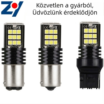 Autó LED fékvilágítás 24×3030 SMD-vel, 12V, 10W, kompatibil 1156/1157/7443/7440/3156/3157