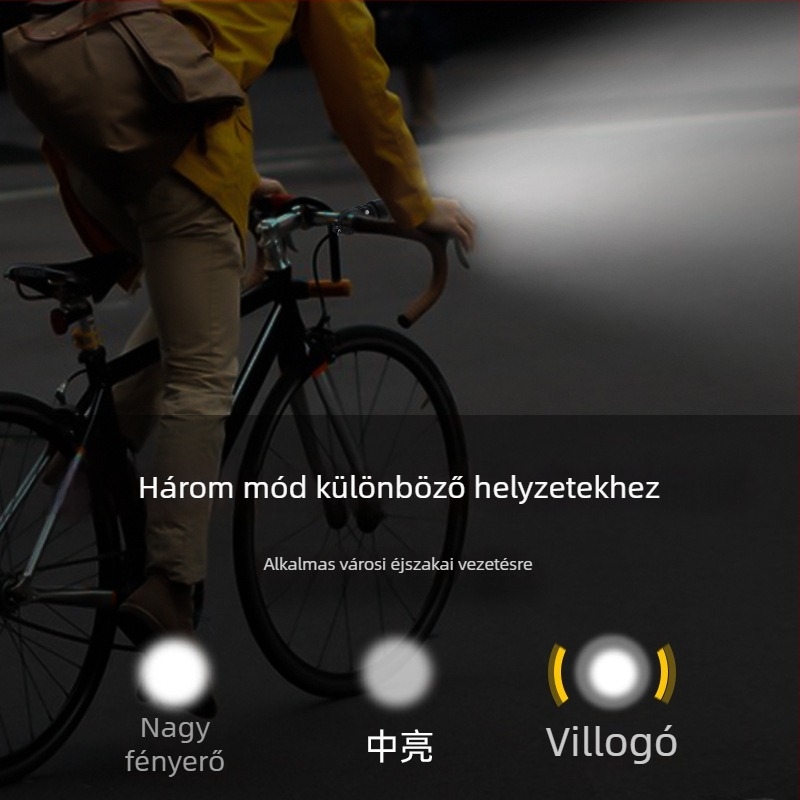 Kerékpár első és hátsó világítási készlet intelligens szenzorral, fékfény, vezeték nélküli távirányító, USB-C töltés