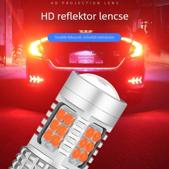 Szuper fényes LED fékfény villogó hátsó ködfénnyel, 3030 LED-ek, 1156/1157/T20 alaphoz