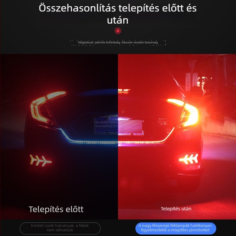 Szuper fényes LED fékfény villogó hátsó ködfénnyel, 3030 LED-ek, 1156/1157/T20 alaphoz