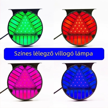 Kamion LED hátsó lámpa strobo üzemmóddal, 12-24V, 3000 lm, 2800K, vízálló