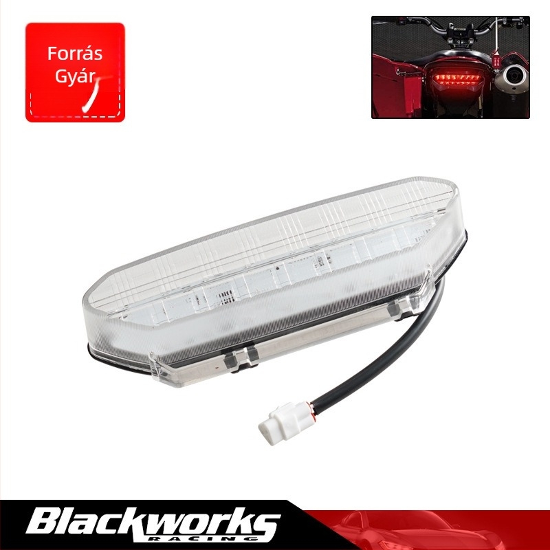Motorkerékpár hátsó lámpa – Black Works Racing MP-SL018-W, Yamaha-kompatibilis, testreszabható