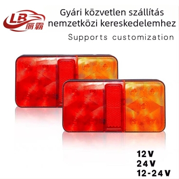 LED hátsó lámpa teherautókhoz és utánfutókhoz, 12-24V, 5W, 10LED, 2835 LED