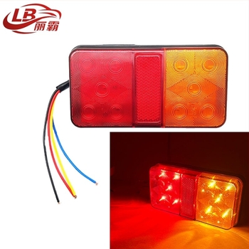 LED hátsó lámpa teherautókhoz és utánfutókhoz, 12-24V, 5W, 10LED, 2835 LED