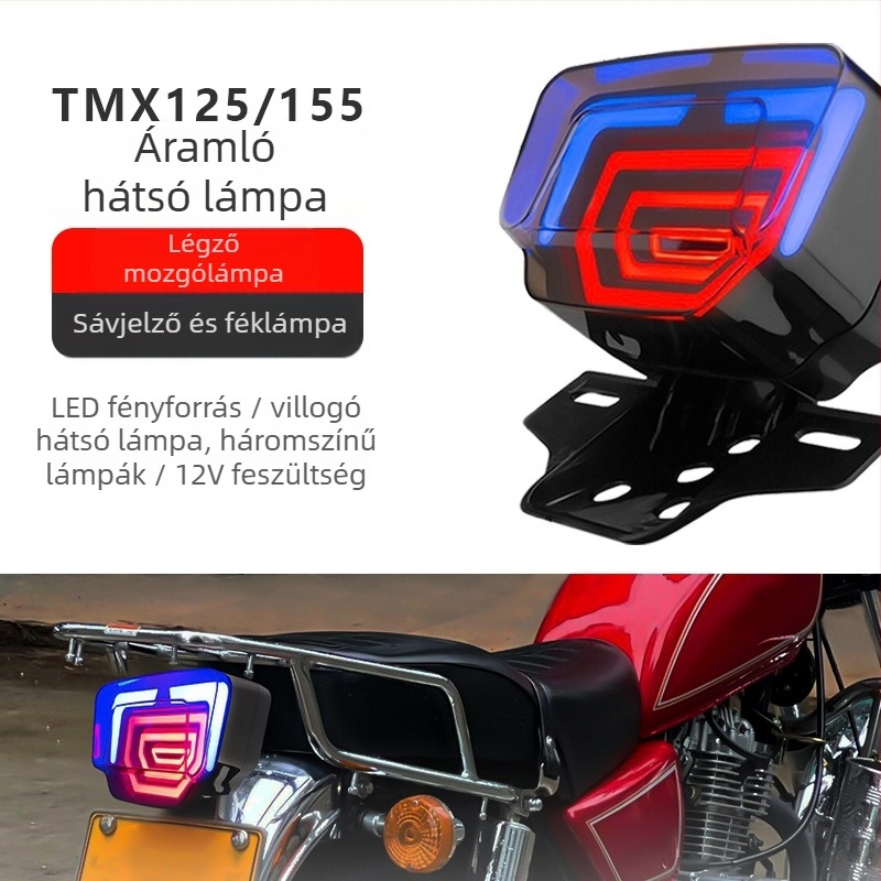 LED motorkerékpár hátsó lámpa lélegző jelzőfénnyel Honda TMX155/CG125-hez (JH-8022, 12V, 5W)
