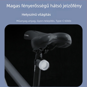 Kerékpár féklámpa intelligens rezgésérzékelővel, éjszakai kerékpározáshoz, nagy fényerő, vízálló, hosszú üzemidő