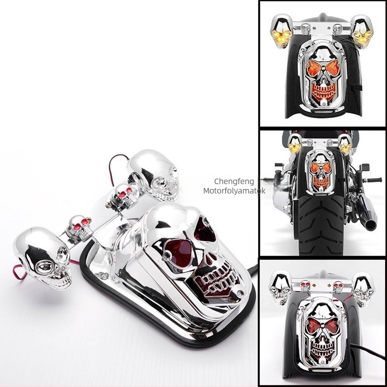 cf-Ghost motorkerékpár hátsó lámpa, 12V, 10W, integrált fék- és indexlámpa