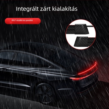 LED autó szénszálas mintázatú hátsó lámpa, fék- és hátsólámpa, többfunkciós figyelmeztető fény és csomagtartó atmoszférikus fénycsík