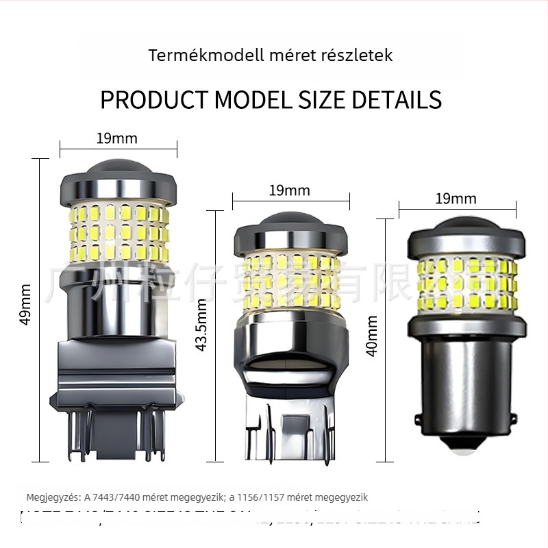 1157 LED féklámpa, 69 SMD, nagy fényerő; 1156 tolató- és jelzőfény, T20 hátsó lámpa
