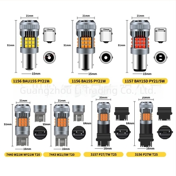 Autó LED féklámpa, modell 1156/1157/7440/7443, 12-48V, 6500-7500K, 60000h, űrminőségű alumínium