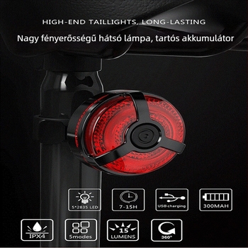 Hissuke kerékpár hátsó lámpa — személyre szabás nélkül, importálás nélkül, licenc nélküli privát címke