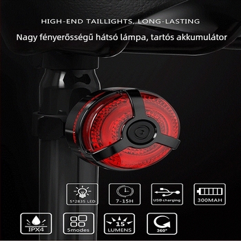 Hissuke kerékpár hátsó lámpa — személyre szabás nélkül, importálás nélkül, licenc nélküli privát címke