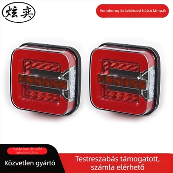 LED hátsó lámpa lakókocsihoz és teherautóhoz, 12-24V, 5000 lm, műanyag ház