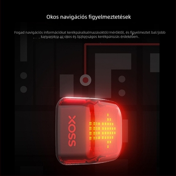 XOSS Walker hátsó kerékpár lámpa dot-matrix LED-del, fékindukciós figyelmeztetéssel, út- és MTB kerékpárokhoz, éjszakai tekeréshez