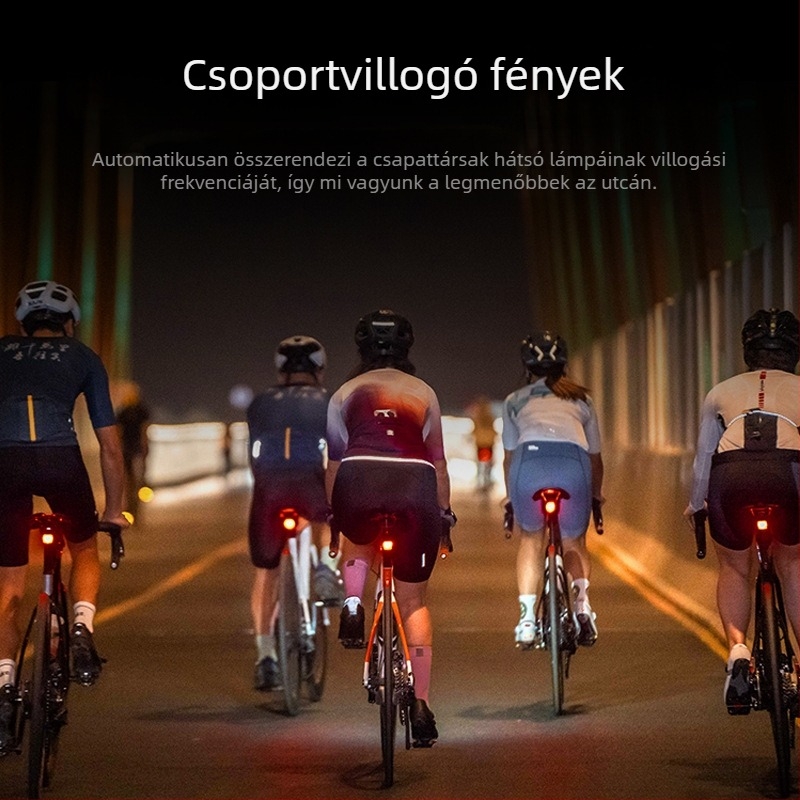 XOSS Walker hátsó kerékpár lámpa dot-matrix LED-del, fékindukciós figyelmeztetéssel, út- és MTB kerékpárokhoz, éjszakai tekeréshez