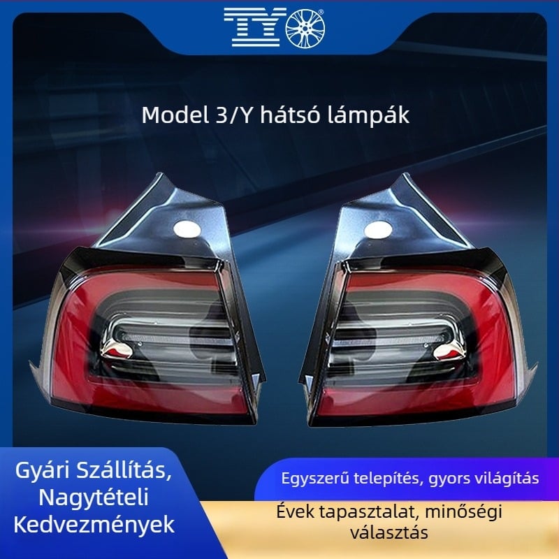 LED hátsó lámpa készlet Tesla Model 3/Y, 12V, ABS ház