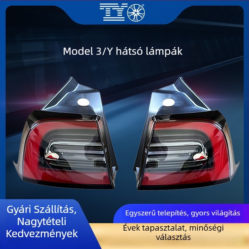 LED hátsó lámpa készlet Tesla Model 3/Y, 12V, ABS ház