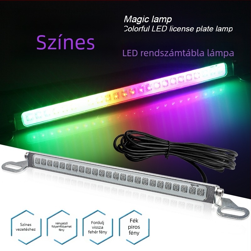 Autó LED rendszámtábla világítás, alumínium test, 12V, 10W, élettartam 50000 óra, univerzális illeszkedés