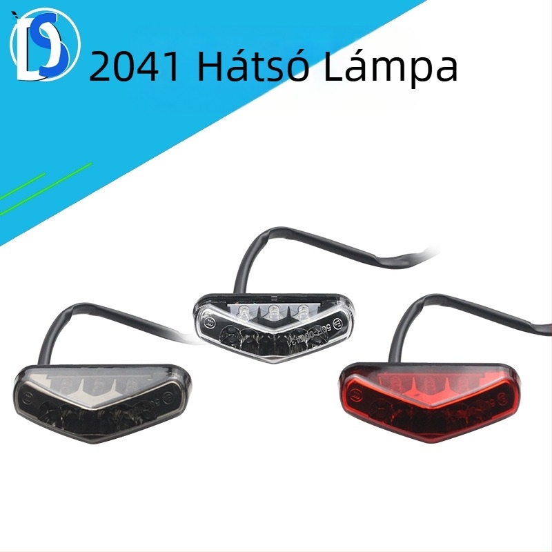 Motoros hátsó LED-lámpa, modell 2041, 12V, ABS+PC