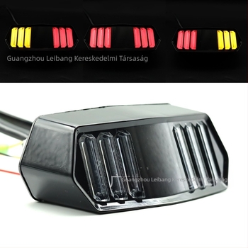 Motorkerékpár hátsó lámpa, modell RAYBAN-008, LED fényvezető, 1.8W, 12V