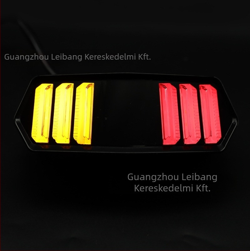 Motorkerékpár hátsó lámpa, modell RAYBAN-008, LED fényvezető, 1.8W, 12V