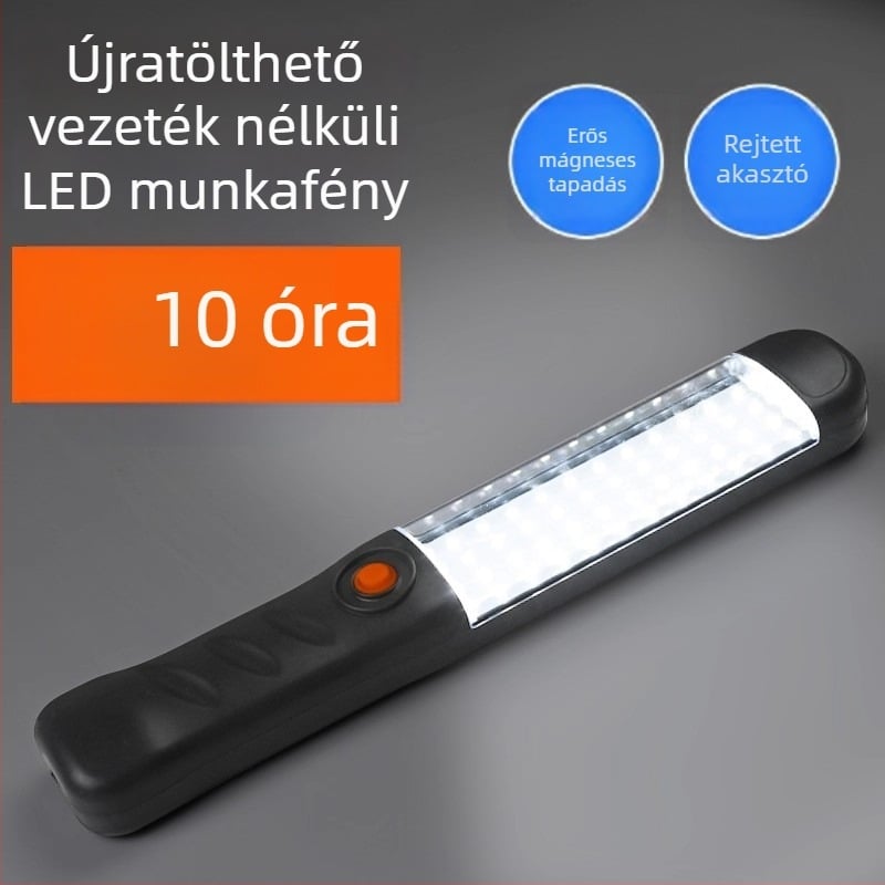 LED külső újratölthető munkalámpa, 1800 mAh akkumulátor, 300 mW teljesítmény, LED fényforrás, hatótávolság legfeljebb 50 m