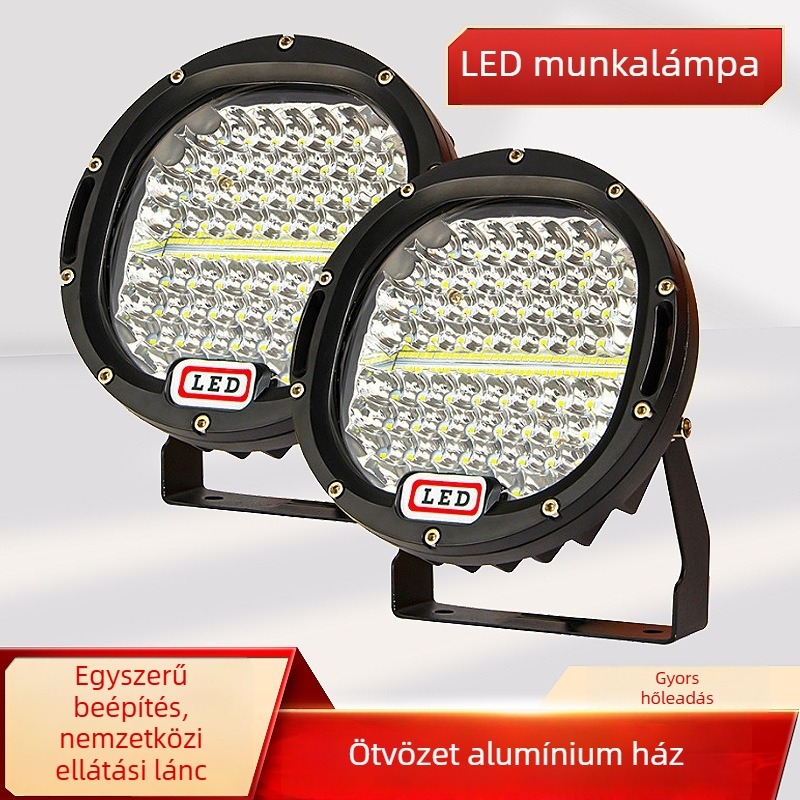 LED munkalámpa off-road és ipari felhasználásra, 300W, 9-30V bemenet, 30000 lm, 6000K, öntvény alumíniumötvözet