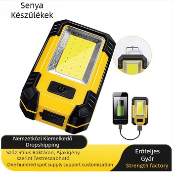 COB munkalámpa LED USB töltéssel, 10W, 3.7V, 4000mAh