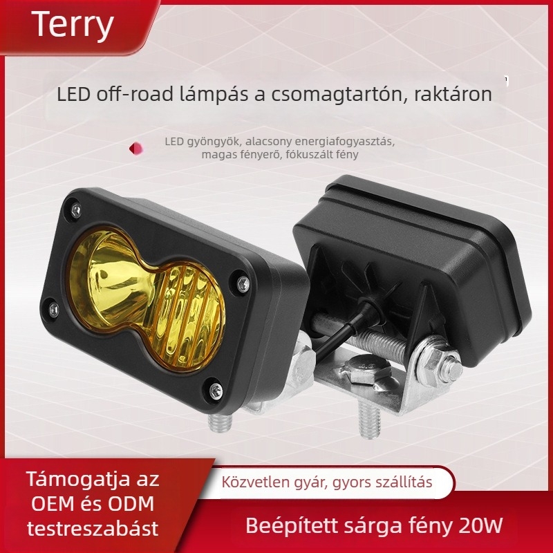 LED munkalámpa járművekhez, 20W, 10-50V, alumínium ötvözet ház, 6000-6500K, 260 lm, modell TR-QA5623B
