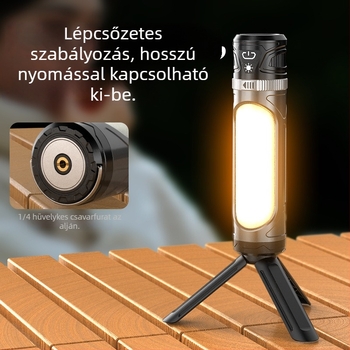 Mágneses munkalámpa digitális kijelzővel, 30W, 4000mAh, LED, 360° forgás, vízálló