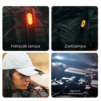 Mini hordozható zseblámpa, ultraerős fényerővel, ideális kollégiumi szobákhoz és kültéri feladatokhoz, újratölthető munkalámpa mágneses rögzítéssel