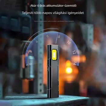 Kézi zseblámpa mágneses talppal, 3W LED, LED élettartama 99999 óra, vízálló