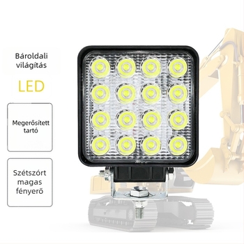 LED Munkalámpa ásógéphez és targoncához - 48W, 12-80V, 2000 lm, 5000 h, alumínium és PC ház, modell Y-F16
