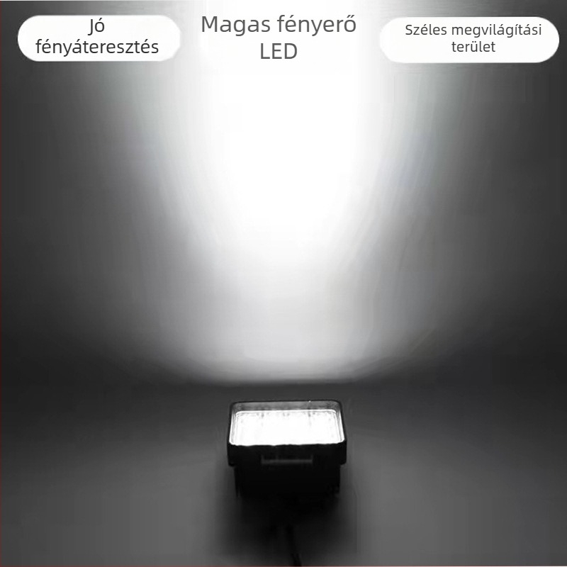 LED Munkalámpa ásógéphez és targoncához - 48W, 12-80V, 2000 lm, 5000 h, alumínium és PC ház, modell Y-F16