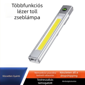 Mágneses toll LED-lámpa, 5W, 1000mAh akkumulátor, ABS tokozás, többfunkciós